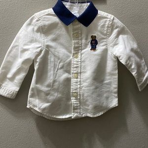 ✨Brand New✨Ralph Lauren✨Never Worn✨Infant size 6m✨ white Button Down✨